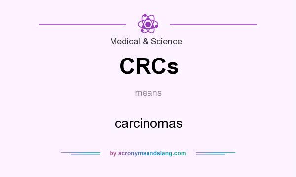 What does CRCs mean? It stands for carcinomas