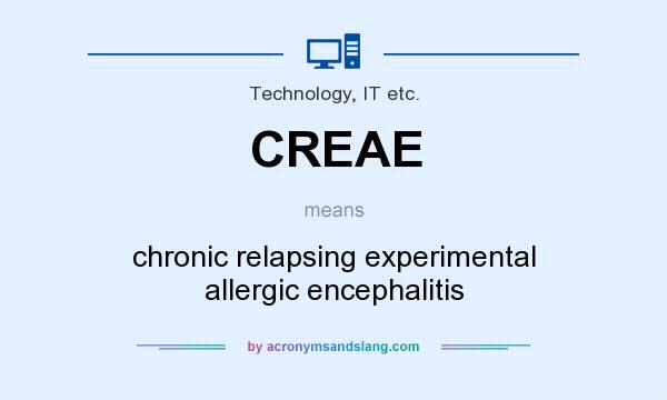 What does CREAE mean? It stands for chronic relapsing experimental allergic encephalitis