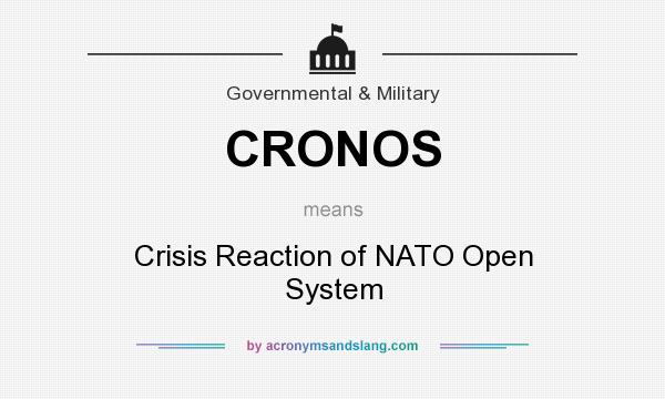 What does CRONOS mean? It stands for Crisis Reaction of NATO Open System