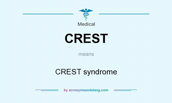 What does CREST mean? It stands for CREST syndrome