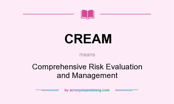 What does CREAM mean? It stands for Comprehensive Risk Evaluation and Management