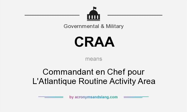 What does CRAA mean? It stands for Commandant en Chef pour L`Atlantique Routine Activity Area
