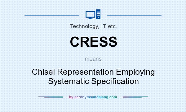 What does CRESS mean? It stands for Chisel Representation Employing Systematic Specification