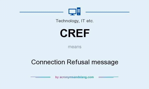 What does CREF mean? It stands for Connection Refusal message
