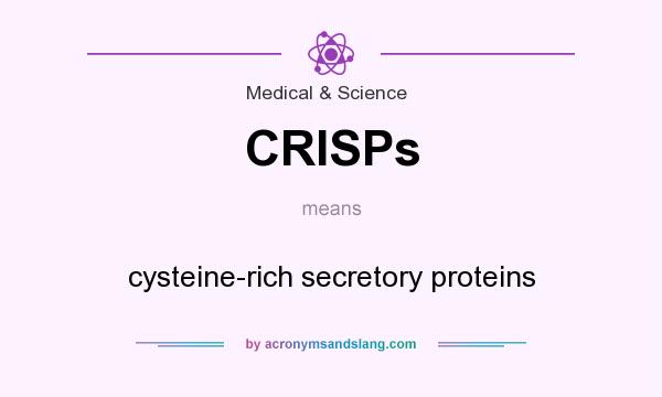 What does CRISPs mean? It stands for cysteine-rich secretory proteins