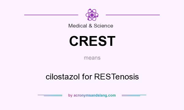 What does CREST mean? It stands for cilostazol for RESTenosis