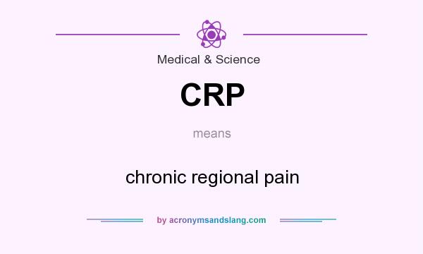 What does CRP mean? It stands for chronic regional pain