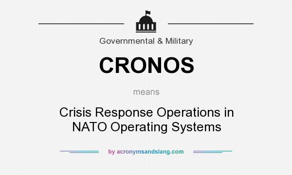 What does CRONOS mean? It stands for Crisis Response Operations in NATO Operating Systems