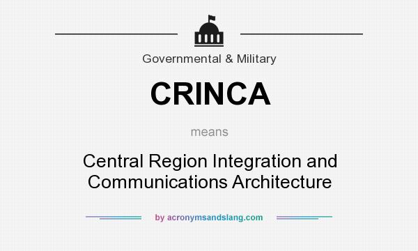 What does CRINCA mean? It stands for Central Region Integration and Communications Architecture