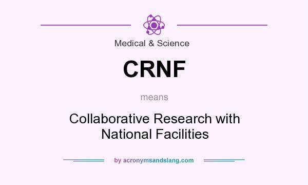 What does CRNF mean? It stands for Collaborative Research with National Facilities