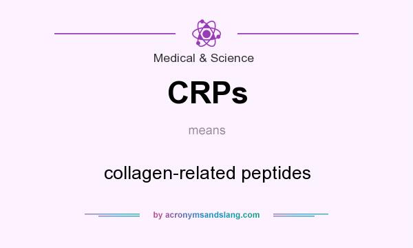 What does CRPs mean? It stands for collagen-related peptides