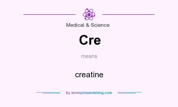 What does Cre mean? It stands for creatine