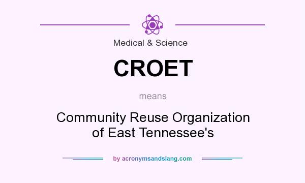 What does CROET mean? It stands for Community Reuse Organization of East Tennessee`s