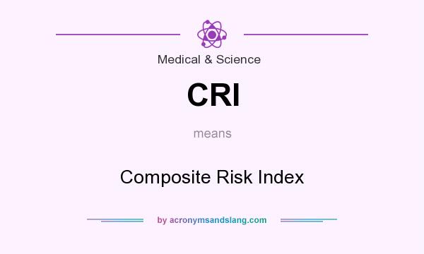 What does CRI mean? It stands for Composite Risk Index