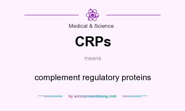 What does CRPs mean? It stands for complement regulatory proteins
