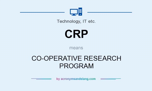 What does CRP mean? It stands for CO-OPERATIVE RESEARCH PROGRAM