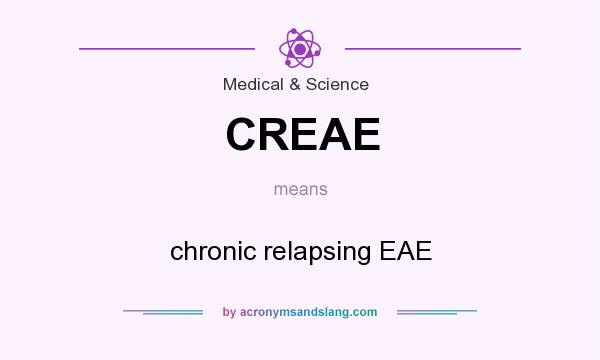 What does CREAE mean? It stands for chronic relapsing EAE