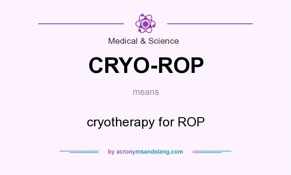 Cryotherapy meaning