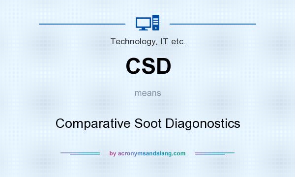 What does CSD mean? It stands for Comparative Soot Diagonostics