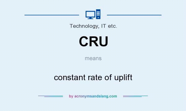 What does CRU mean? It stands for constant rate of uplift