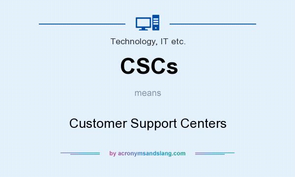 What does CSCs mean? It stands for Customer Support Centers