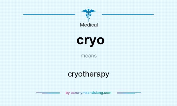 What does cryo mean? It stands for cryotherapy
