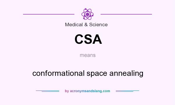 What does CSA mean? It stands for conformational space annealing