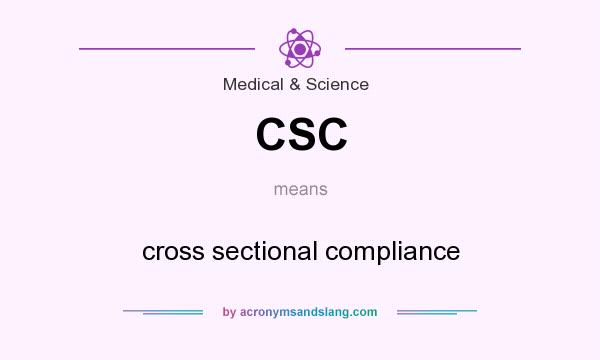 What does CSC mean? It stands for cross sectional compliance