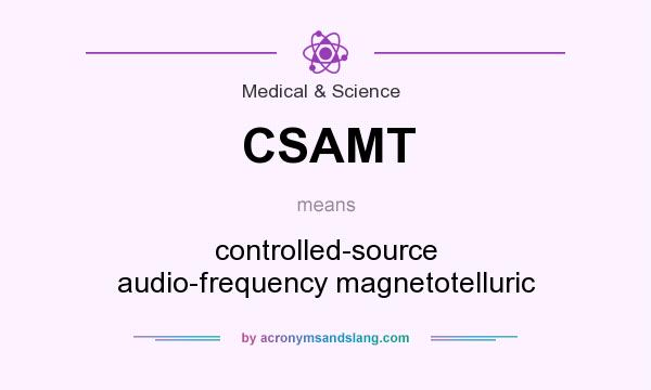 What does CSAMT mean? It stands for controlled-source audio-frequency magnetotelluric