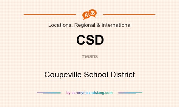 What does CSD mean? It stands for Coupeville School District