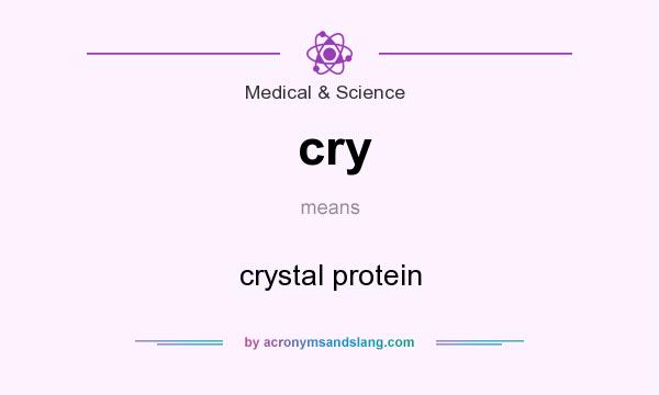 What does cry mean? It stands for crystal protein