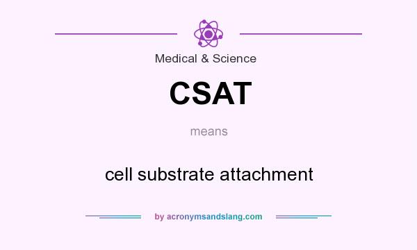 What does CSAT mean? It stands for cell substrate attachment