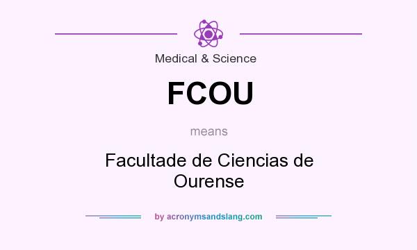 What does FCOU mean? It stands for Facultade de Ciencias de Ourense
