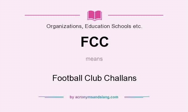 What does FCC mean? It stands for Football Club Challans