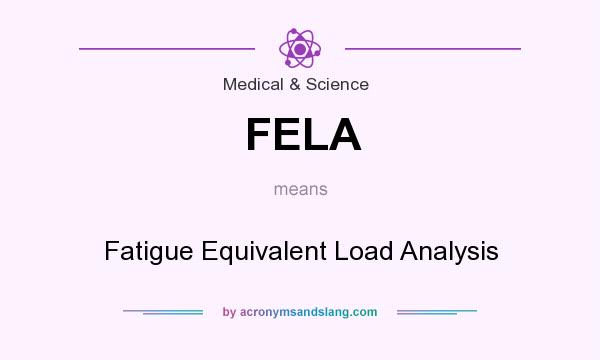 What does FELA mean? It stands for Fatigue Equivalent Load Analysis