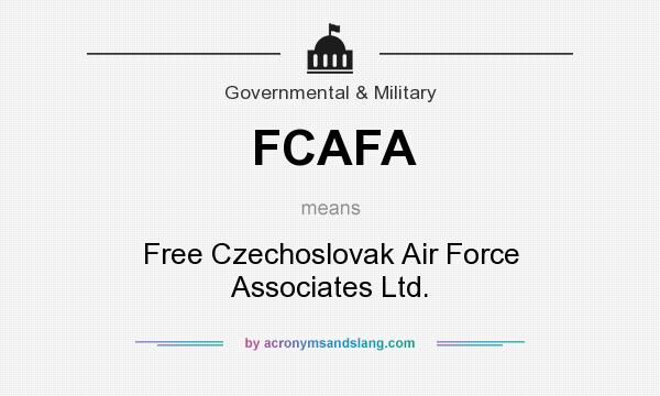 What does FCAFA mean? It stands for Free Czechoslovak Air Force Associates Ltd.