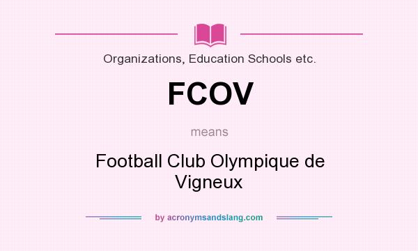 What does FCOV mean? It stands for Football Club Olympique de Vigneux