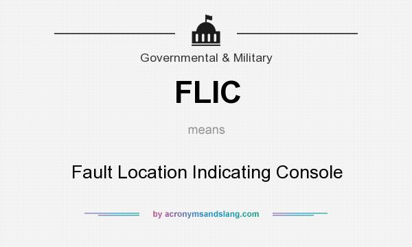 What does FLIC mean? It stands for Fault Location Indicating Console