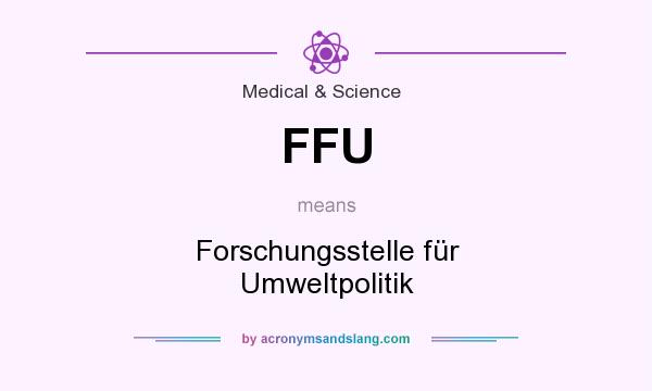 What does FFU mean? It stands for Forschungsstelle für Umweltpolitik