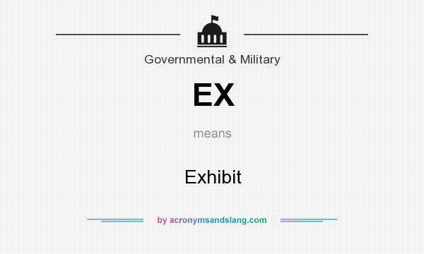 What does EX mean? It stands for Exhibit