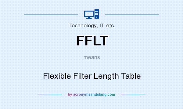 What does FFLT mean? It stands for Flexible Filter Length Table