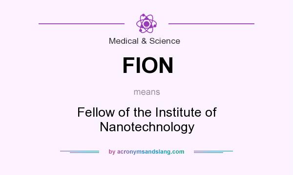What does FION mean? It stands for Fellow of the Institute of Nanotechnology