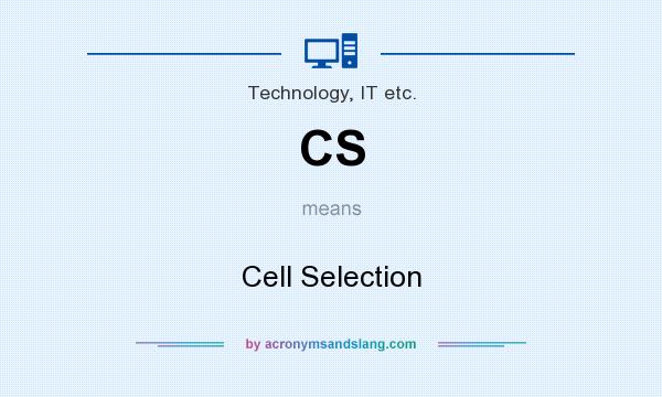 What does CS mean? It stands for Cell Selection