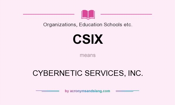 What does CSIX mean? It stands for CYBERNETIC SERVICES, INC.