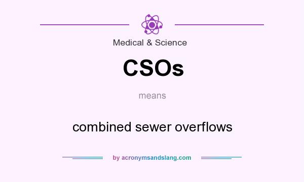 What does CSOs mean? It stands for combined sewer overflows
