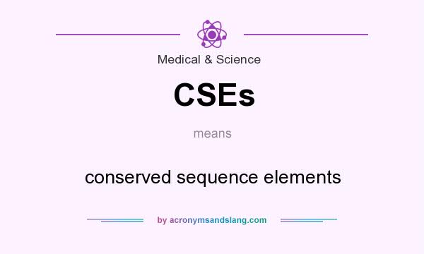 What does CSEs mean? It stands for conserved sequence elements