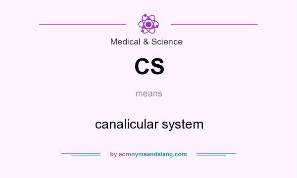 What does CS mean? It stands for canalicular system