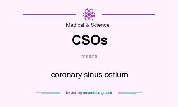 What does CSOs mean? It stands for coronary sinus ostium
