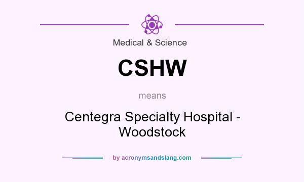 What does CSHW mean? It stands for Centegra Specialty Hospital - Woodstock