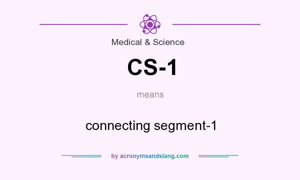 What does CS-1 mean? It stands for connecting segment-1